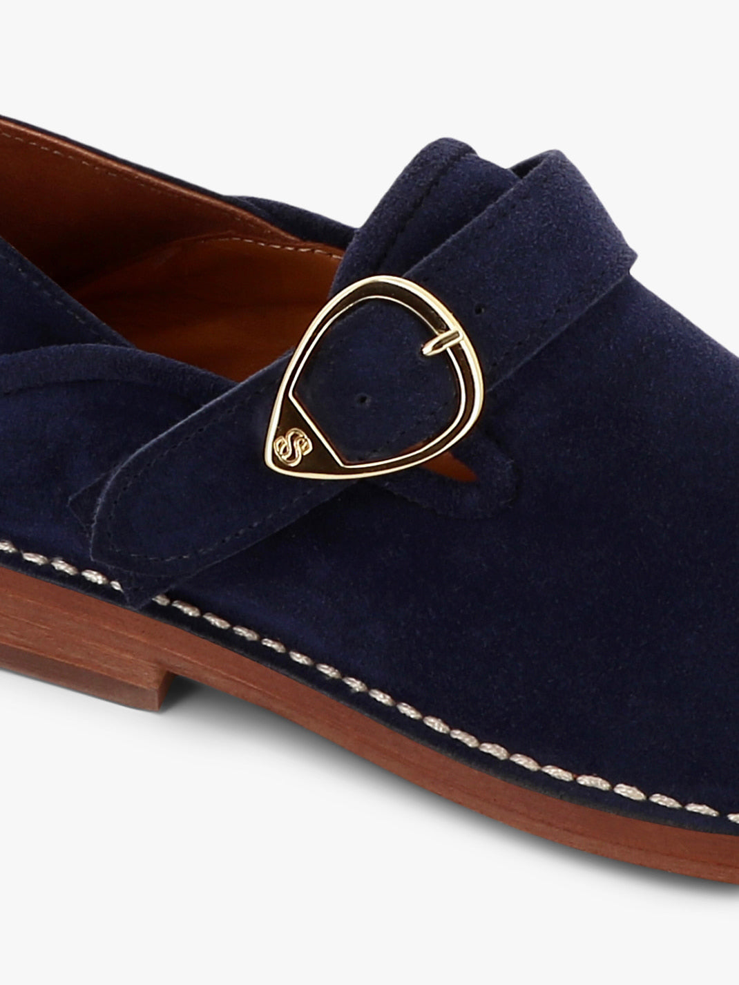 Socque Paris - Lucca Océan - Slipper mule sabot convertible en daim bleu océan.